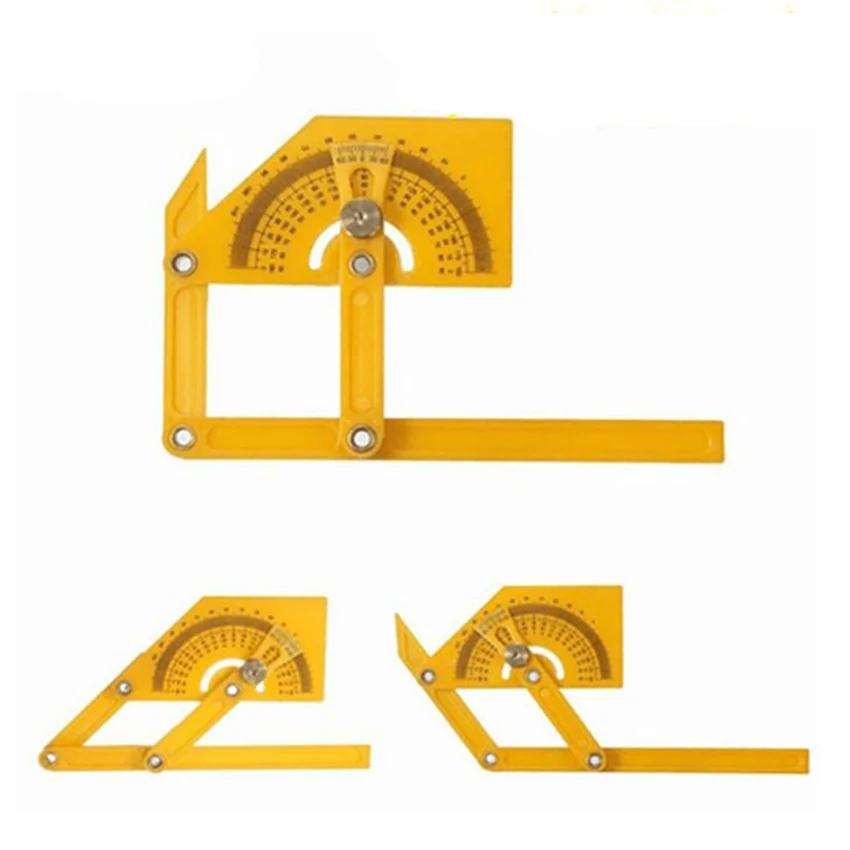 Plastic Protractor and Angle Finder, Outside, Inside, Sloped Angles, 0 to 180 degree Angle Protractor Goniometer Miter Gauge