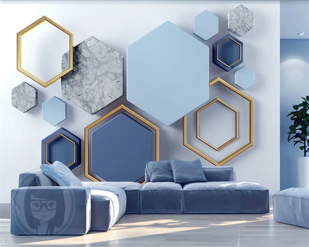 3D обои beibehang на заказ настенные 3d Современная Минималистичная Геометрическая
