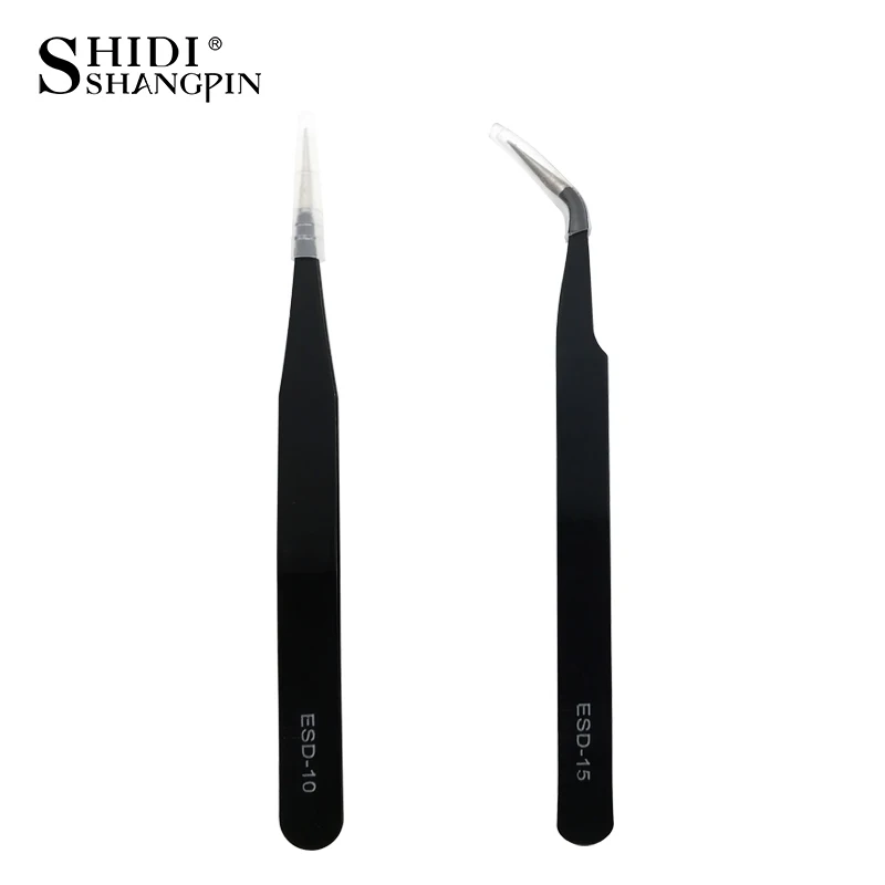 1/2PCS Stainless Steel Curved Straight Eyebrow False Eyelash Tweezers Nail Art Extension Makeup Tool Eeyelashes Tweezers 2