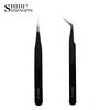 1/2PCS Stainless Steel Curved Straight Eyebrow False Eyelash Tweezers Nail Art Extension Makeup Tool Eeyelashes Tweezers 2