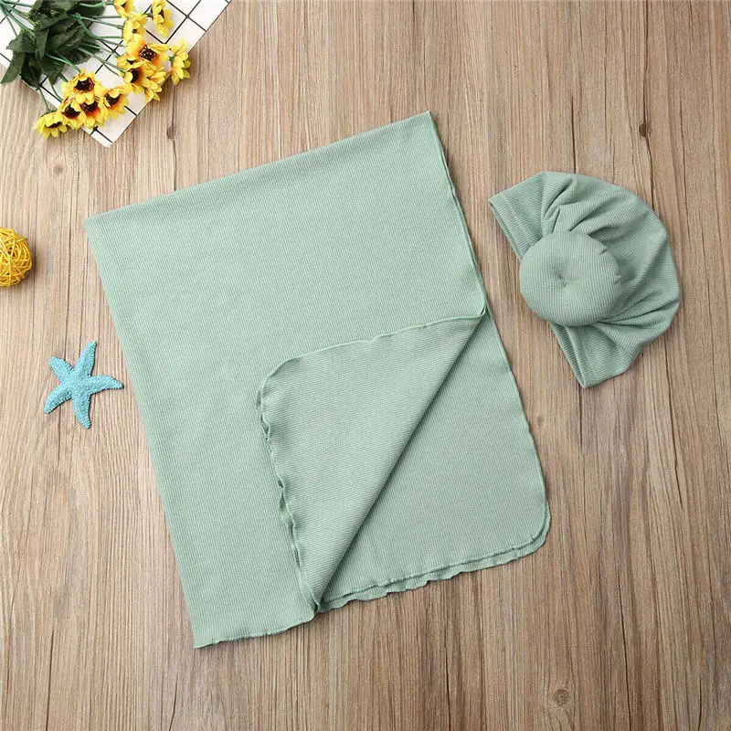 Детское одеяльце для новорожденных пеленать мальчик девочка хлопчатобумажная накидка мягкая муслиновая пеленка+ шляпа 2 шт