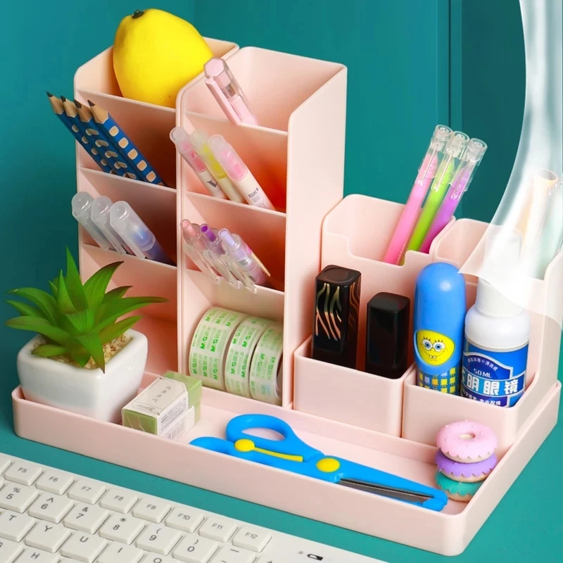 Multi Functional School Office Student Desk Pen Pencil Holder Case Desk Organizer Stationery Supplies Storage，Classmate Gift