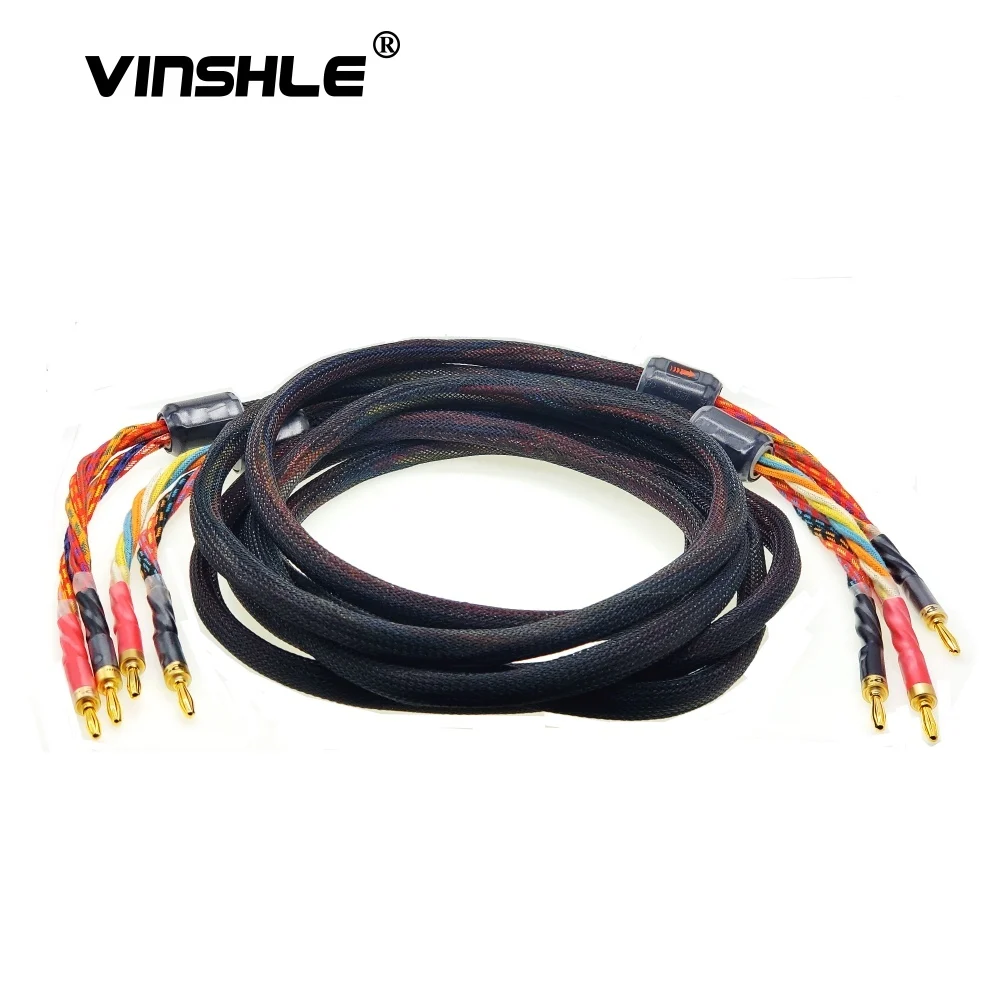 Hifi Oxygen Free Copper Ofc Audio Speaker Cable Hi Fi High End Amplifier Speaker Cable Banana Plug Cable A Pair Aliexpress