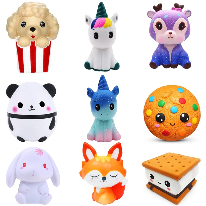 Jumbo Kawaii-Pastel de unicornio para niños, Donut blando de frutas, alivio del estrés de elevación lenta, juguetes para apretar, regalo carisma