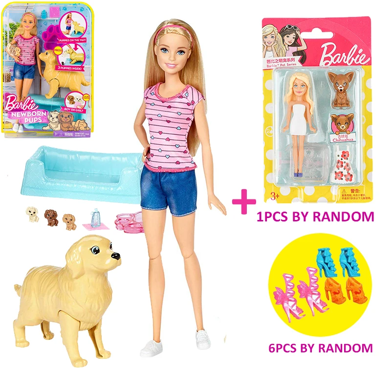 Бренд Barbie1 шт Мини-куклы оригинальная модель случайная милая игрушка для девочки день рождения Детские подарки Мода Boneca для девочек - Цвет: FDD43-DVT52