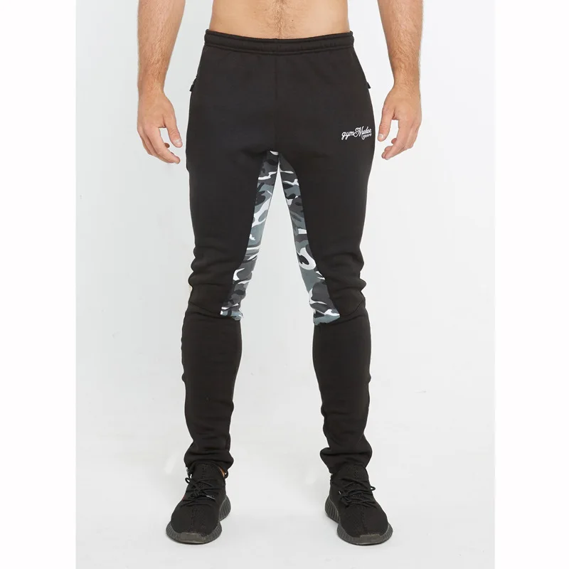 

Muscle Brother Spring And Autumn New Style Men's Sports Casual Sweatpants Fitness Running Camouflage Joint Pure Cotton Zipper Tr