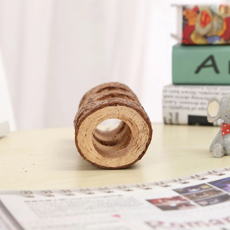 

Hamster Wood Tunnel Pipe Bird Small Pet Toy Wood Platform Solid Wood Rabbit Molars Toy Pet Toy Tree Tube
