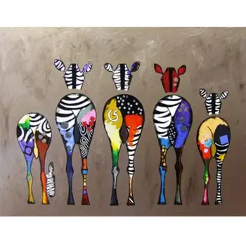 

Frameless Diy Oil Painting By Numbers Kit Animal Zebra Wall Art Picture By Numbers Coloring By Numbers Decor Educational Toys