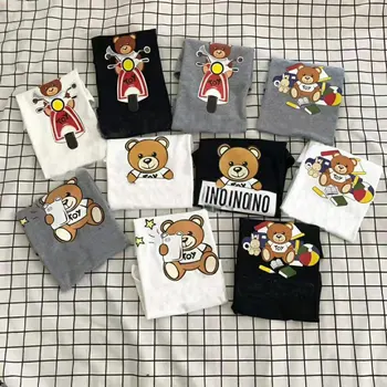 

Fashion Kids Cartoon Bear Pattern Tees Baby Boys and Girls Cotton T Shirt High Quality Children Clothes Kids Casual Tops2-10T
