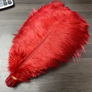 

Wholesale 10pcs Beautiful Natural Ostrich Feathers Red 22-24 inch/55-60 cm For DIY Jewelry Craft Making Decoration