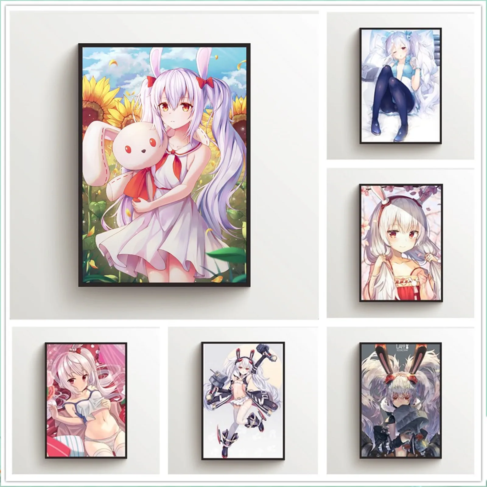 Azur Lane Laffey аниме плаката бар двери магазина Настенный декор | Дом и сад