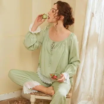 

【Free Shipping】COTTON Pyjamas Vintage Sleepwear New Suit Nightwear PajamasTenue 4 Size(S~XL) CP213S