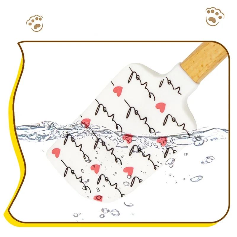 Food Grade Scraper Kitchen Creative Silicone Spatula Pastry Butter Cookie Spatula Cake Decor Mixing Tool Baking Accessories