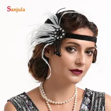 Модная повязка на голову с перьями для невесты, вечерние головные уборы, стразы, бисерные кисточки, для особых случаев, женский головной убор BQ015