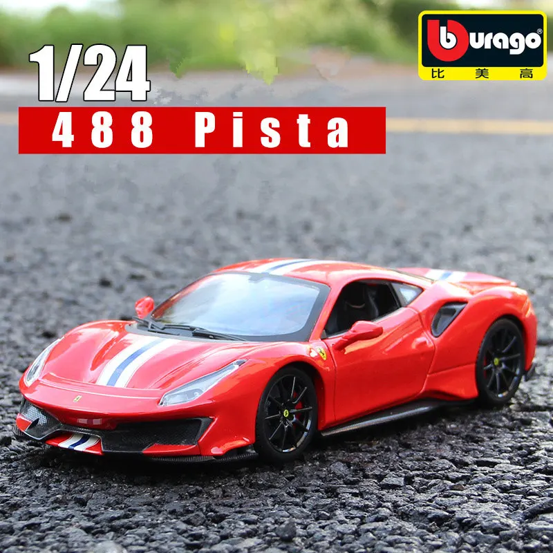 Bburago 1:24 Ferrari La Ferrari модель автомобиля литье под давлением Металлическая Модель Детская игрушка бойфренд подарок имитация сплава автомобиль коллекция - Цвет: 488Pista