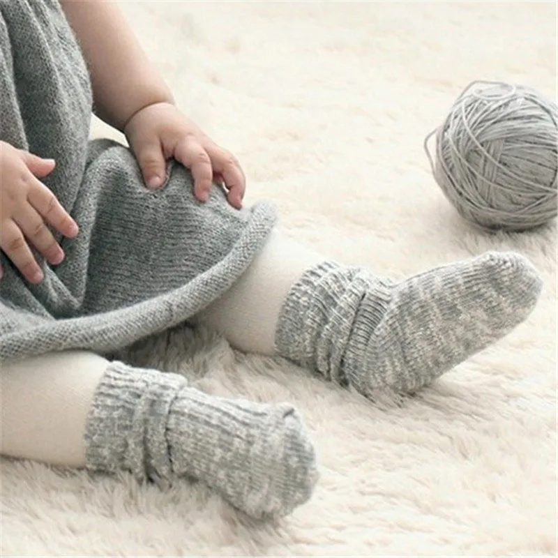 Носки для малышей Новые милые мягкие нескользящие носки для новорожденных девочек и мальчиков Модная одежда для детей от 0 до 24 месяцев - Цвет: grey blue