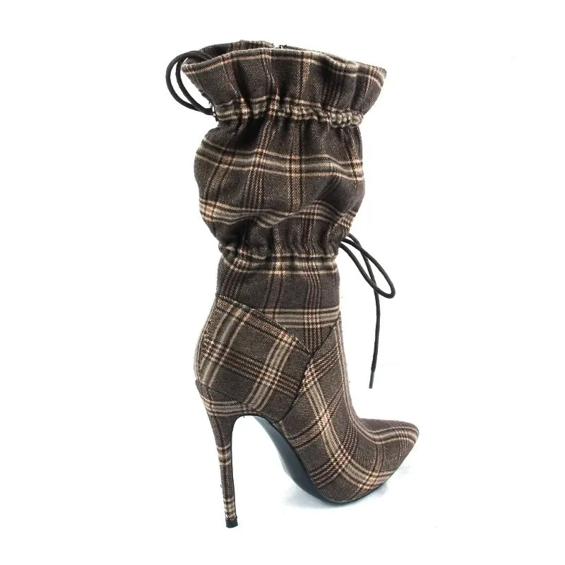 MORAZORA Newest sexy stiletto high heel shoes women ankle boots Camouflage pointed toe autumn winter boots woman party shoes