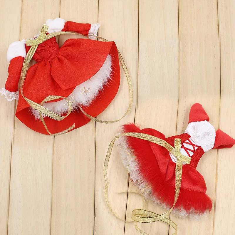 Наряды для куклы Blyth; рождественское и новогоднее платье; костюм для 1/6 года; BJD pullip licca