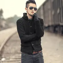 DZYS-PDD Для мужчин студента из искусственного меха на зиму с текстильной отделкой из хлопка; с толстым воротником хлопчатобумажное пальто