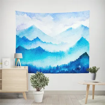 

Snow Scene Tapestry Mountain Forest Tapestry Wall Hanging Wall Fabric Nature Tapestry