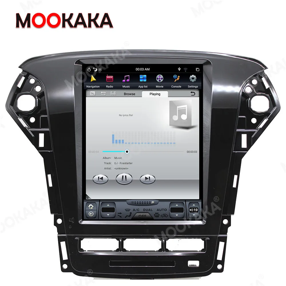 Tesla Style Vertical Screen Android 9.0 GPS Nagavition For Ford Mondeo MK4 2011-2013 Auto Or Manual Radio Carplay 4g+128GB PX6