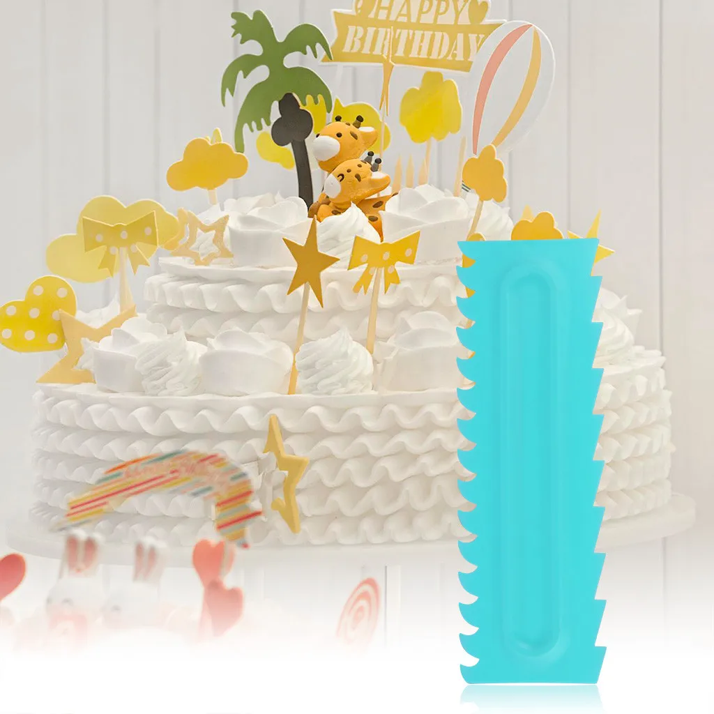 

Decorating Comb Icing Smoother Tool Scraper Decorating Mousse Butter Cream scraper comb Daily necessities Kitchen supplies