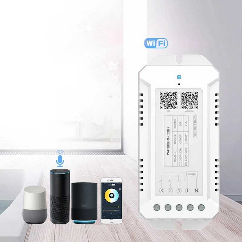 Умный Wi-Fi переключатель для мониторинга температуры и влажности, модуль дистанционного управления, комплект домашней автоматизации, работает с Alexa Google-Home