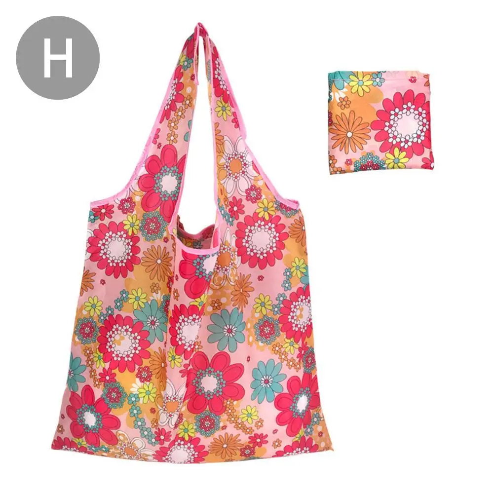 Женская большая сумка для покупок, многоразовая сумка из ткани Оксфорд, портативные сумки через плечо, женская сумка, складная сумка, Удобная дорожная сумка - Цвет: H
