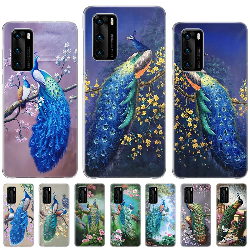 peacock feather Case For Samsung A51 A71 A52 A72 4G 5G Case Shockproof Cover For Galaxy A11 A12 A21S A22 A32 A42 Phone Coque