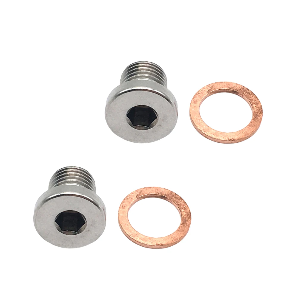 M12 x 1.25mm Oxygen o2 Lambda Sensor blanking Plug Cap Bung motorcycles cars 2x