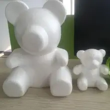 Моделирование пенополистирола пенопласт медведь белый ремесло шары DIY Роза медведь Рождественская вечеринка украшения поставки подарки