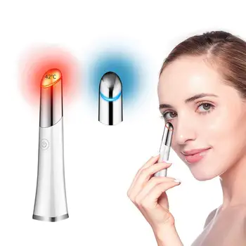 

Electric Ionic Heated Eye Massager Device Lip Facial Massage Vibration Thin Face Magic Stick Anti & Wrinkle Beauty Eye Care Tool