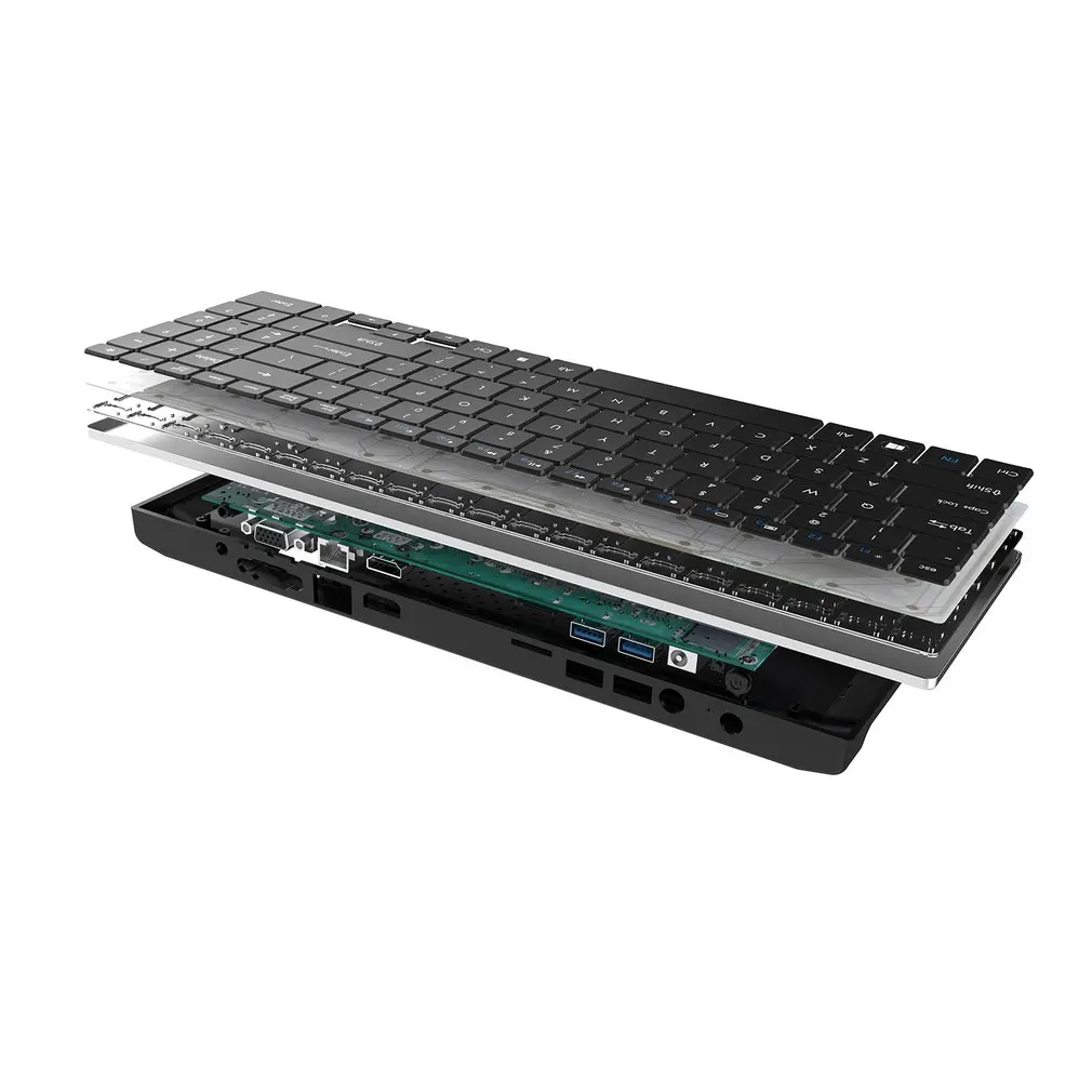 AA-K2 DIY служебный Мини ПК четырехъядерный Z8300 8G+ 64G 5G WiFi с 99 клавишами клавиатура HDMI LAN TF VGA USB аудио интерфейс
