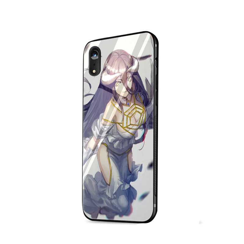 Стеклянный чехол для телефона из ТПУ стекла для Apple iPhone 5 5S SE 6 6S 7 8 Plus XR X XS Max albedo Overlord