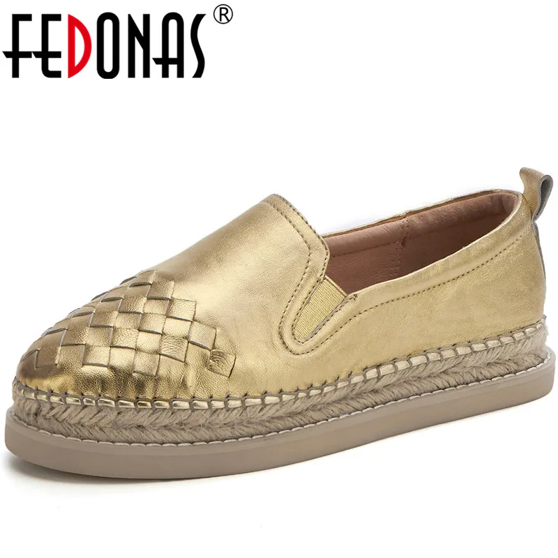 

FEDONAS Women Flats Sheepskin Casual Shoes Office Pumps Spring Summer Slip On Top Quality Round Toe Fashion Shoes Woman