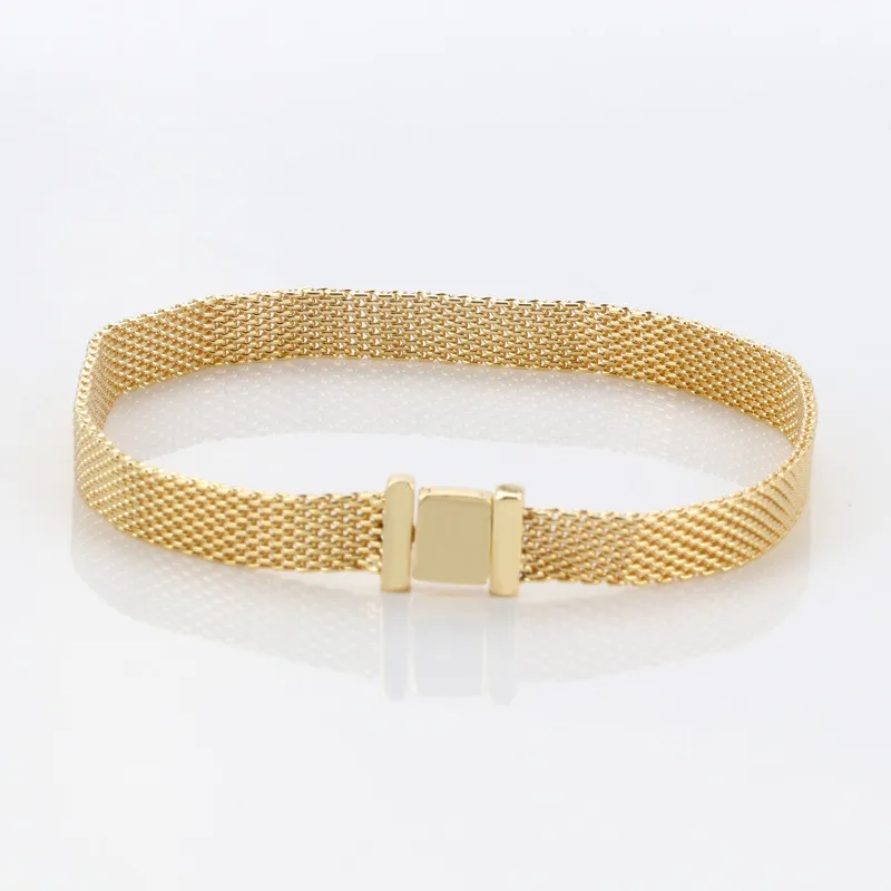 

TIF PAN 925 sterling silver bracelet, ladies jewelry flat chain Europe and the new watch chain.