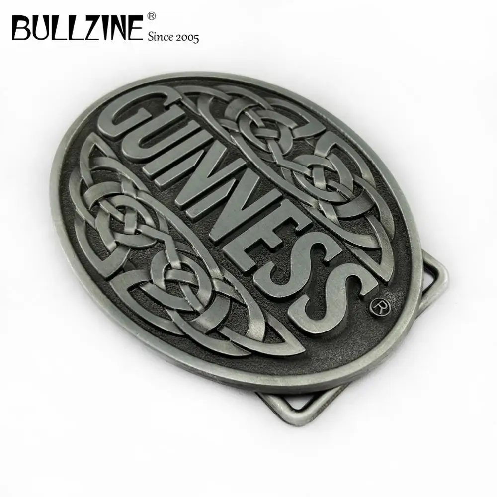 Bullzine оптовая продажа guiness ремень пряжка с оловянной отделкой FP 03517 подходит для 4