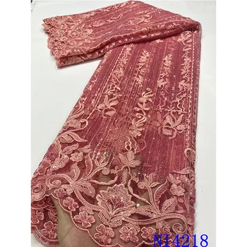 

Sequin Fabric Bead Embroidery Handmade Beaded Lace Mesh French Lace Embroidered Decorative Flowers Lace FabriC AMYNI4218