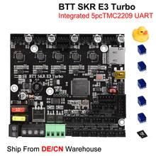Bigtreetech skr e3 turbo placa de controle tmc2209 uart 3d peças da impressora para creality ender 3 atualizar btt skr mini e3 v2 skr v1.4
