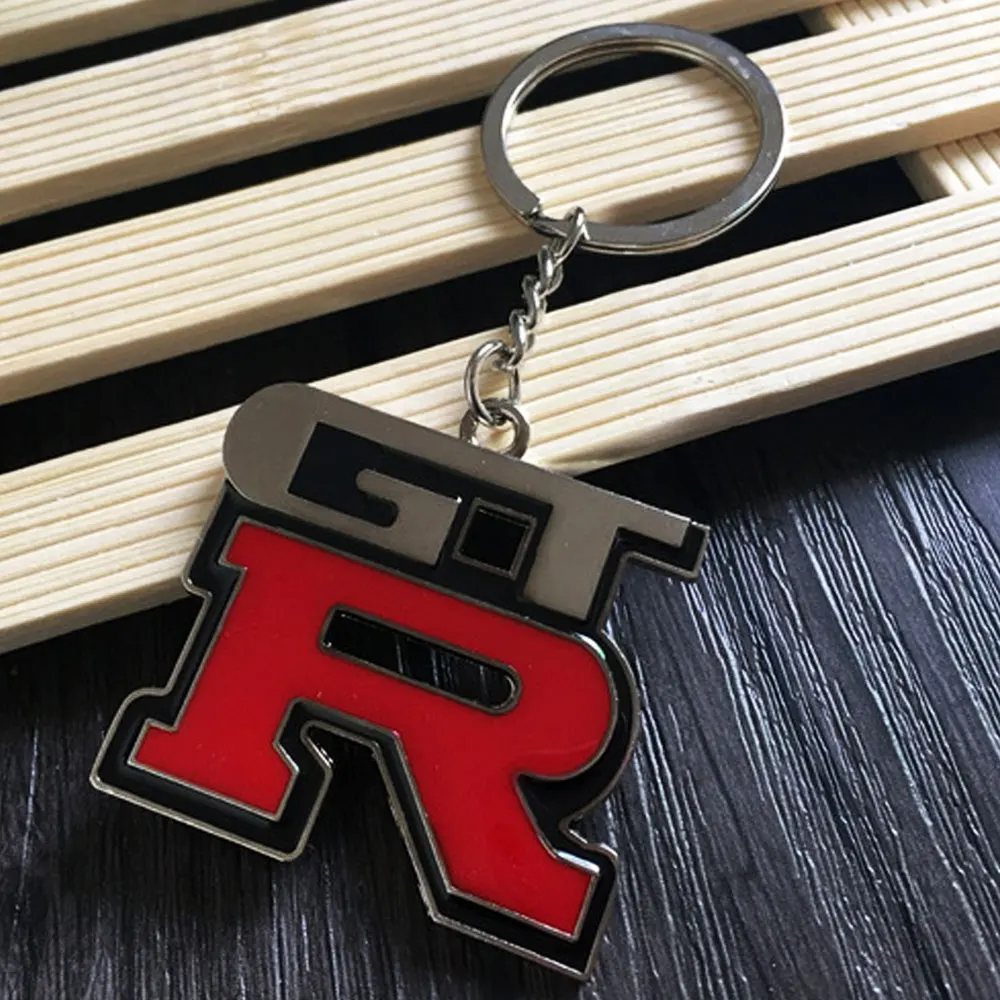 1 шт. цинковый сплав Гриль брелок металлический хром кольцо для Nissan GTR| |