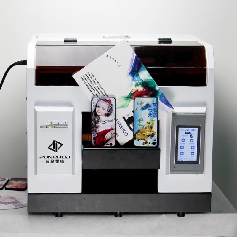 PUNEHOD A4 УФ планшетный принтер мини DTG Принтер лазерный/3d/цветной струйный/тег/Гольф/бутылка/чехол для принтера Espon R330 печатающая головка