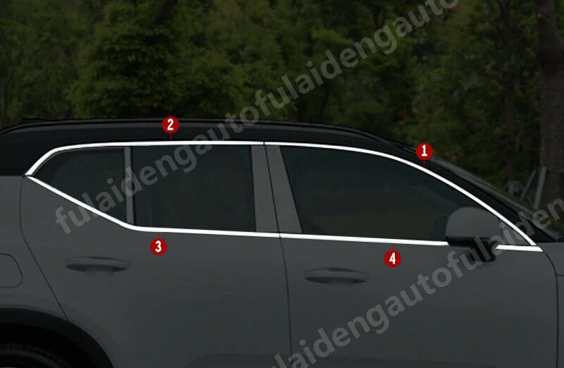 Для Volvo XC40- хромированная нержавеющая сталь автомобиля оконные рамы-карнизы обшивка отделка автомобиля аксессуары для укладки