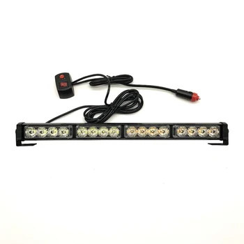 

Car LED Emergency Strobe Flash Warning Light bar 12V 16 LED 16W Police Flashing Lights Red and Blue Amber White Red Car styling