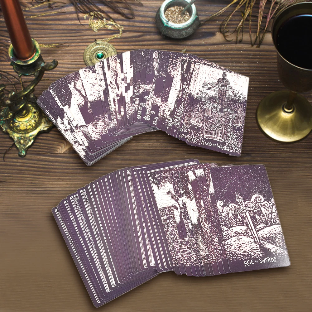  79 Pcs English Luggage Tarot Light Visions Cards For Family Party Games Playing Card Entertainment 