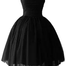 Ball Gown Short Black Homecoming Dress Pleat Cheap Cocktail Party Gowns Plus Size Junior Graduation Dresses For 8th Grade