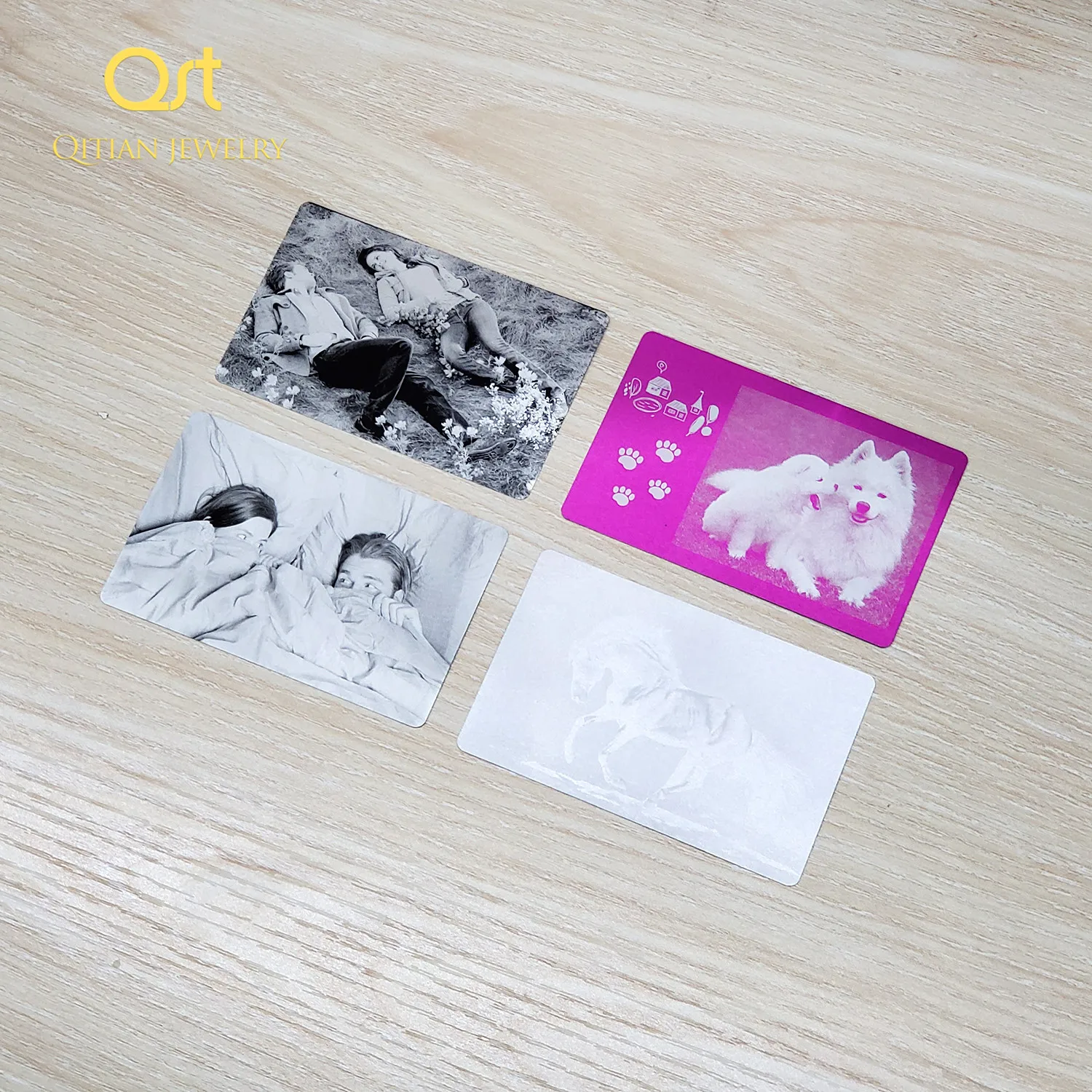 

Alloy Gift Card Smooth Non-toxic Parts Thermal Transfer Flat Blank Card Business Visiting Mark Identity Laser Engraved