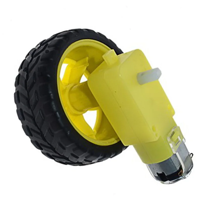 

Mini Micro TT Double Shaft Gear Motor In DC Motors 3V To 6V And Rubber Wheel Use For Toys Smart Car Robot