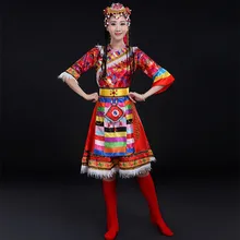 Китайский национальный танец, костюмы для женщин, короткий рукав, миноритарный костюм для взрослых, праздничная танцевальная одежда, новогодний танец r