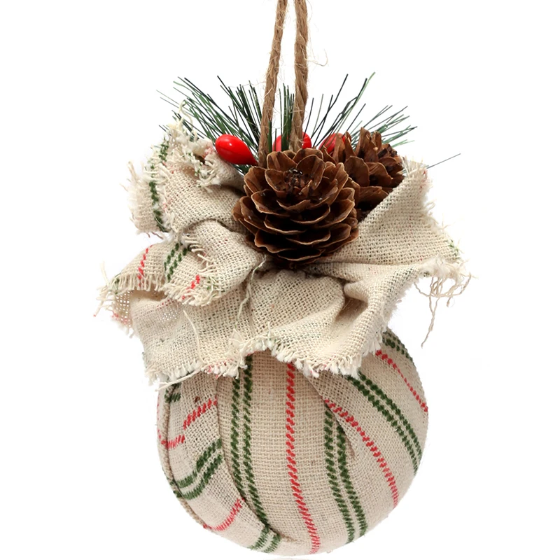 Promotion - Christmas Decoration Ball 60mm Nut & Red Pine Cone Ornament 3/Pack | Дом и сад