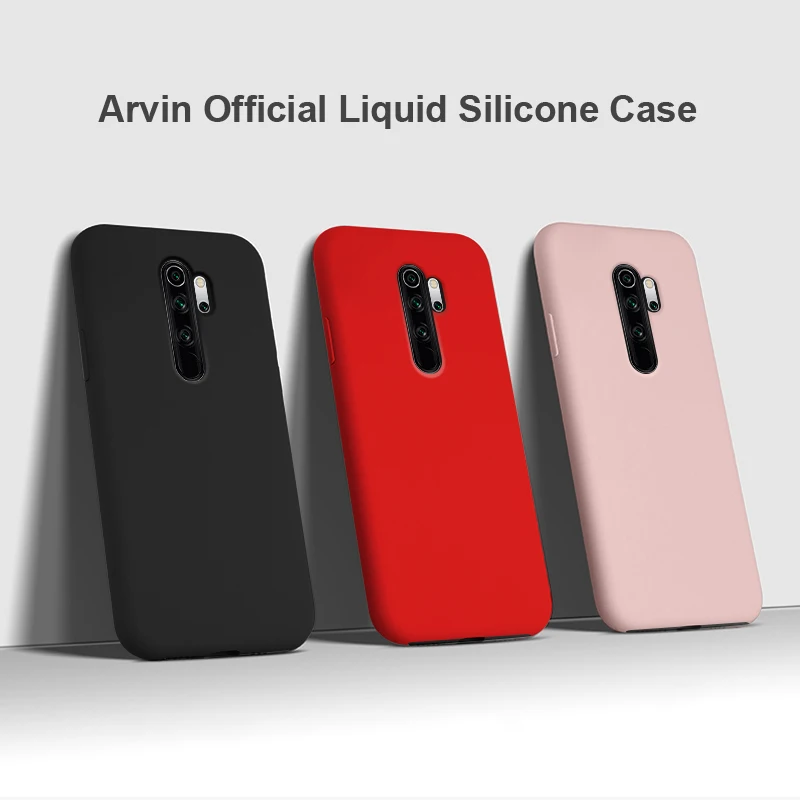 Arvin, чехол для Xiaomi Redmi Note 8T 7 8 Pro, чехол из жидкого силикона, Толстая крышка с открытым дном, Встроенная Мягкая микрофибра